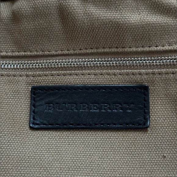 BURBERRY Maidstone Medium Leather and House Check Canvas Tote/Shoulder Bag - Picture 12 of 14